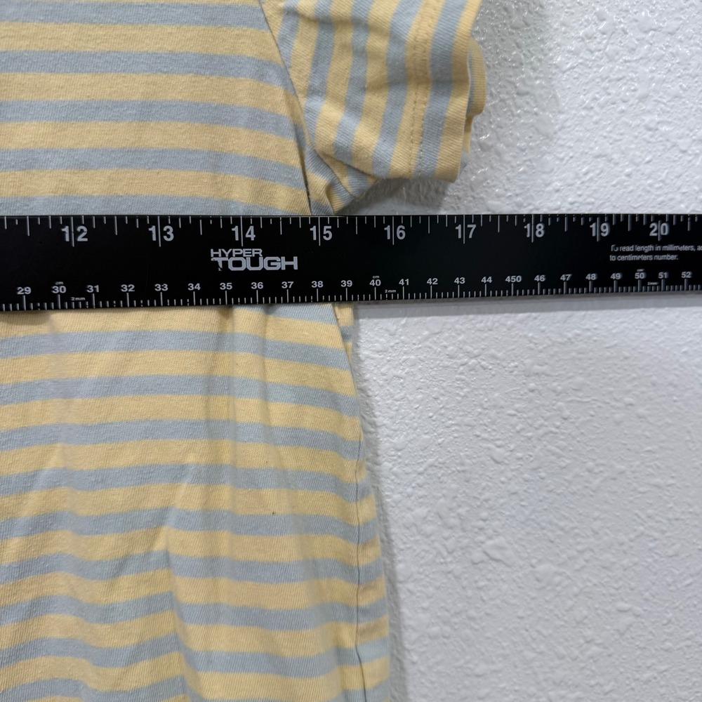 Levis Kids Striped Short Sleeve T-Shirt Yellow Blue Cotton Logo Tee Size S‎ - Picture 5 of 7